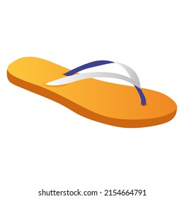 Summer shoes. Flip flops. Essential for the beach. Vector illustration.