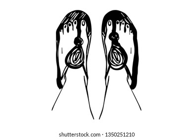 Summer shoes hand drawn illustration for you