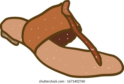 Zapatos de verano, ilustración, vector sobre fondo blanco.