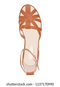 Summer Shoes for Women. Light shoes, summer, vacation, fashion, shoe, elegance, style concept, illustration.