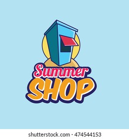 Summer Shop Icon Logo Vector