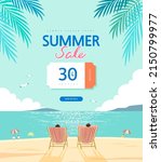 summer shopping event illustration. Banner

