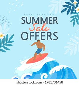 summer shopping event illustration. Banner
