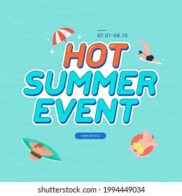 summer shopping event illustration. Banner. Typography

