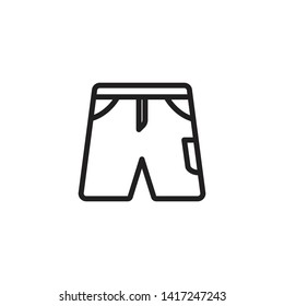Summer short fill vector icon