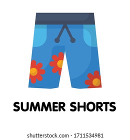Summer shorts flat icon design eps.10