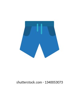 Summer shorts flat icon, vector sign, Beach shorts colorful pictogram isolated on white. Symbol, logo illustration. Flat style design