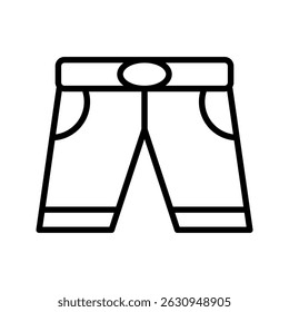Ícone de shorts de verão Vetor sobre fundo branco