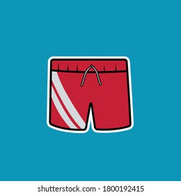 Summer Shorts Icon Vector for Sticker