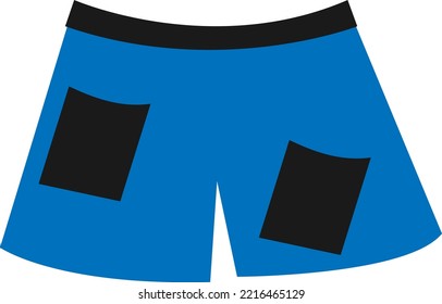 Pantalones cortos de verano, ilustración, vector sobre un fondo blanco.