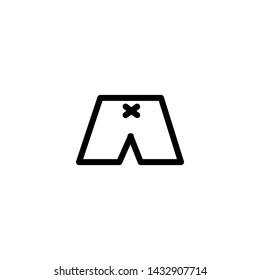 Summer shorts, summer symbol vector icon