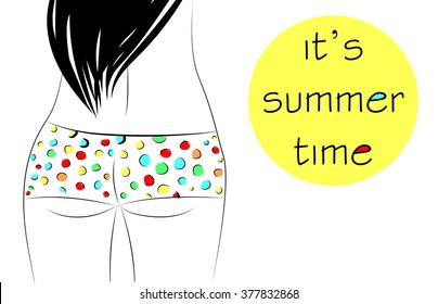 summer shorts. vector illustration