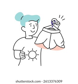 Summer shorts  Vector style illustration.
