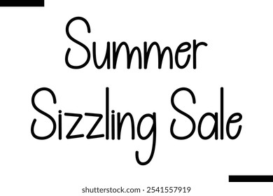 Summer sizzling sale Stylish Typography Text On White Background