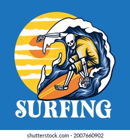 ilustración vectorial de navegación de cráneo de verano