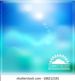 Summer sky poster with logo