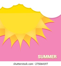 summer sky with sun. vector illustration