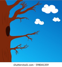 Summer sky, vector illustration