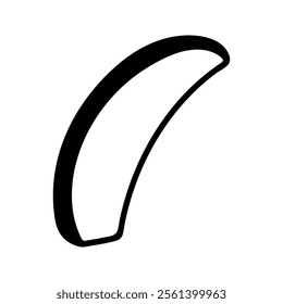 Summer slice of avocado. Hand drawn doodle cartoon fruit illustration.