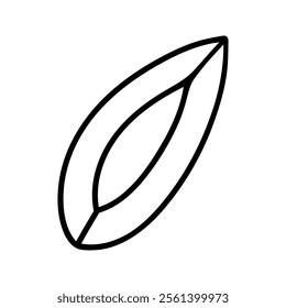 Summer slice of avocado. Hand drawn doodle cartoon fruit illustration.