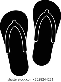 Summer Slipper Sandals Symbol Icon