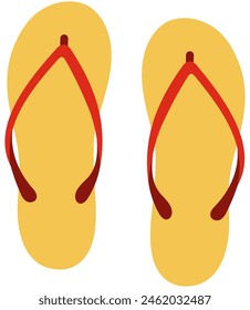 Zapatillas de verano Ilustración vectorial plana aislada sobre fondo blanco.