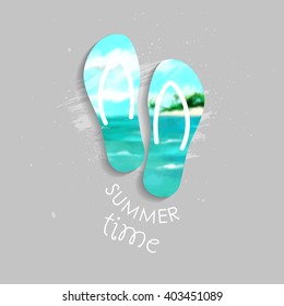 Summer slippers with sea views on the sole.