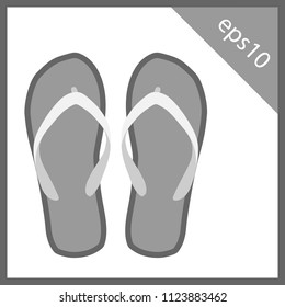 summer slippers vector illustration eps 10