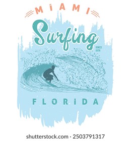 Sommer-Slogan mit Strand-Illustration, Hawaii, Aloha Surf Typograf. Sommer gute Stimmung.t Hemddruck, Poster, Aufkleber, Hintergrund und andere Verwendungen. Los Angels. Surfklub. Mädchen, Männer, Sommer Strand Vektor