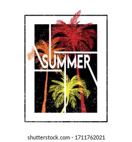 Summer slogan graphic vector print lettering for t shirt print design