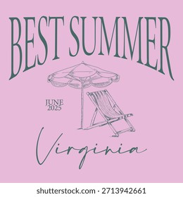 Summer slogan graphic vector print lettering for t shirt print design
