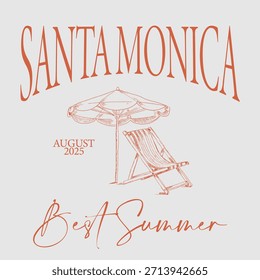 Slogan de verão gráfico vetorial imprimir letras para t shirt imprimir design