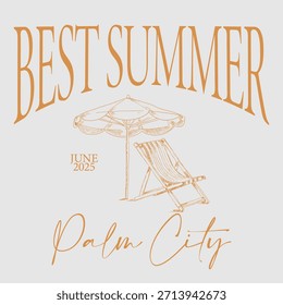 Summer slogan graphic vector print lettering for t shirt print design