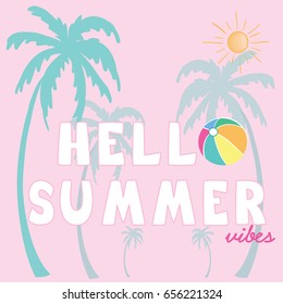 summer slogan illustration vector for kids print