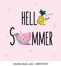 Summer Slogan Illustration Vector For Print