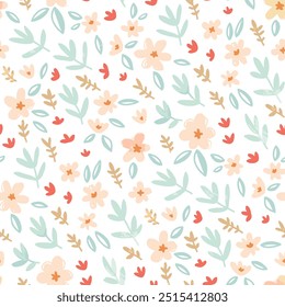 summer, small flower leaf, art textile design pattern allover repeats, effect abstract,colors print digital