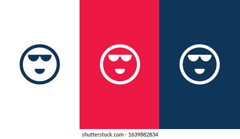 Summer smile outline icon illustration isolated vector sign symbol