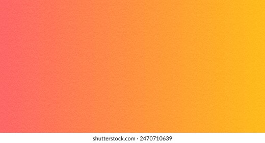 Summer smooth gradient from red to yellow. Abstract horizontal noise effect background. Modern grainy texture. Template for banner, web, wallpaper, cover, marketing design