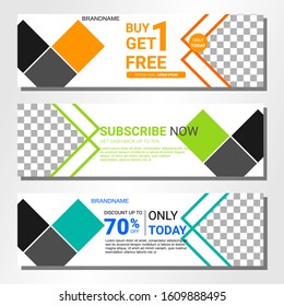 Summer Social Media Banner Template Collection with Unique Color