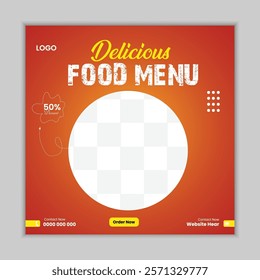 Summer social media post template design with trendy abstract...