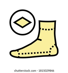 summer sock color icon vector. summer sock sign. isolated symbol illustration