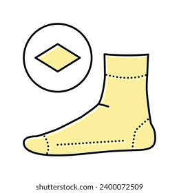 summer sock color icon vector. summer sock sign. isolated symbol illustration