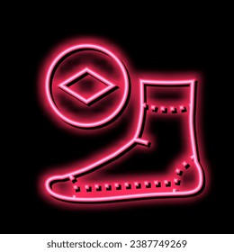 summer sock neon light sign vector. summer sock illustration