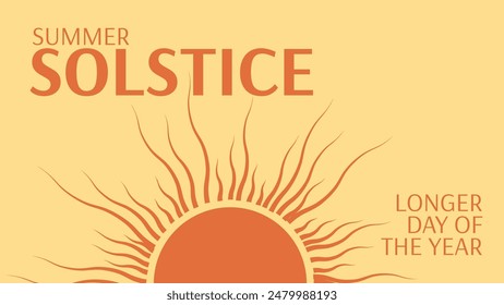 summer solstice background, banner, flyer