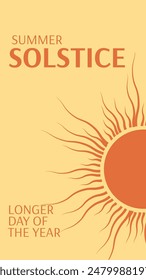 summer solstice background, banner, flyer