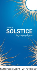 summer solstice background, banner, flyer