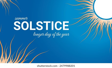 summer solstice background, banner, flyer