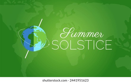 Summer Solstice Green Background Illustration