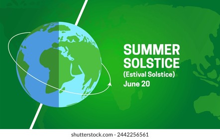 Summer Solstice Green Background Illustration