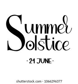 Summer solstice lettering. Elements for invitations, posters, greeting cards